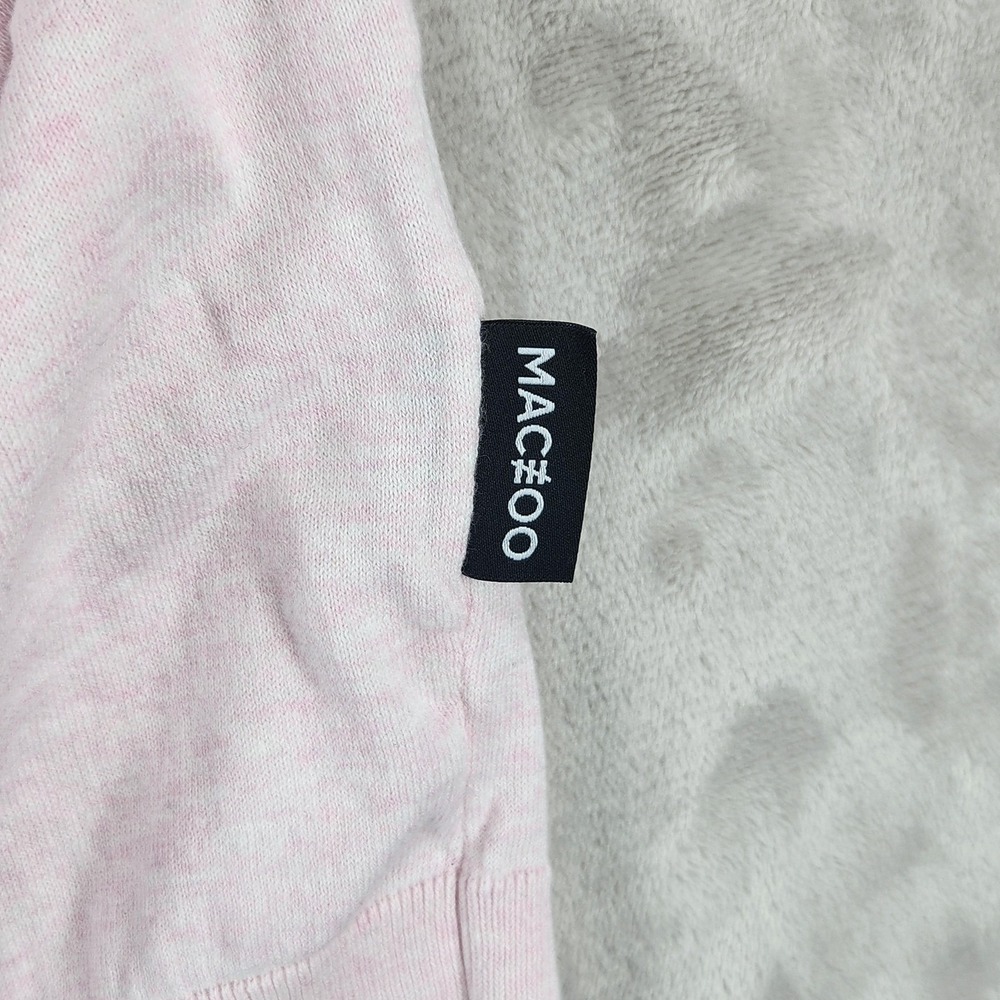 Maceoo Polo Shirt Mens Medium Pink 1/4 Zip Italian Cotton Knit Short Sleeve - Picture 8 of 12
